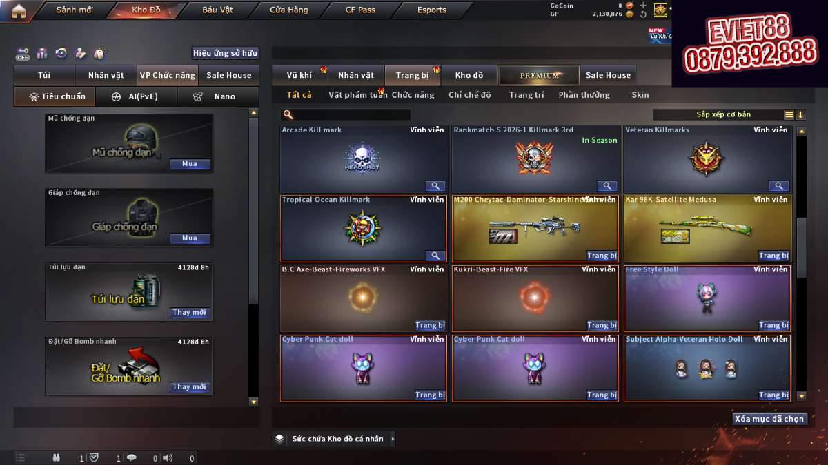 shop acc cf uy tin gia re